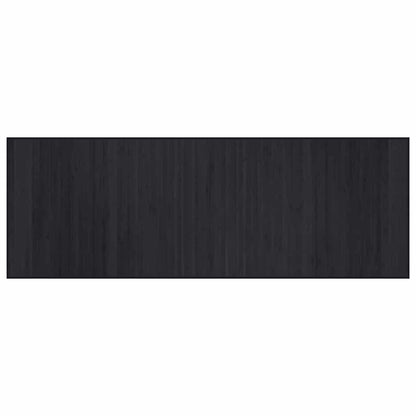 Teppich Rechteckig Schwarz 70x200 cm Bambus