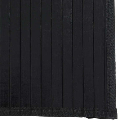 Teppich Rechteckig Schwarz 70x200 cm Bambus