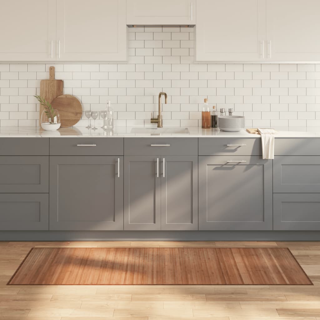 Teppich Rechteckig Natur 70x200 cm Bambus