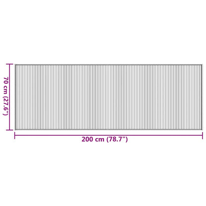 Teppich Rechteckig Braun 70x200 cm Bambus