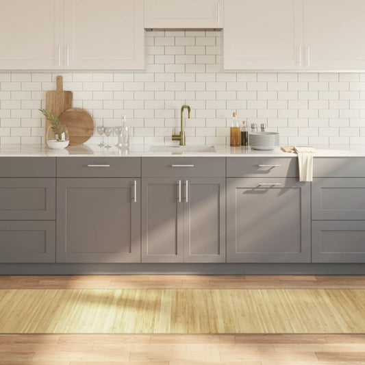 Teppich Rechteckig Hell Natur 70x300 cm Bambus