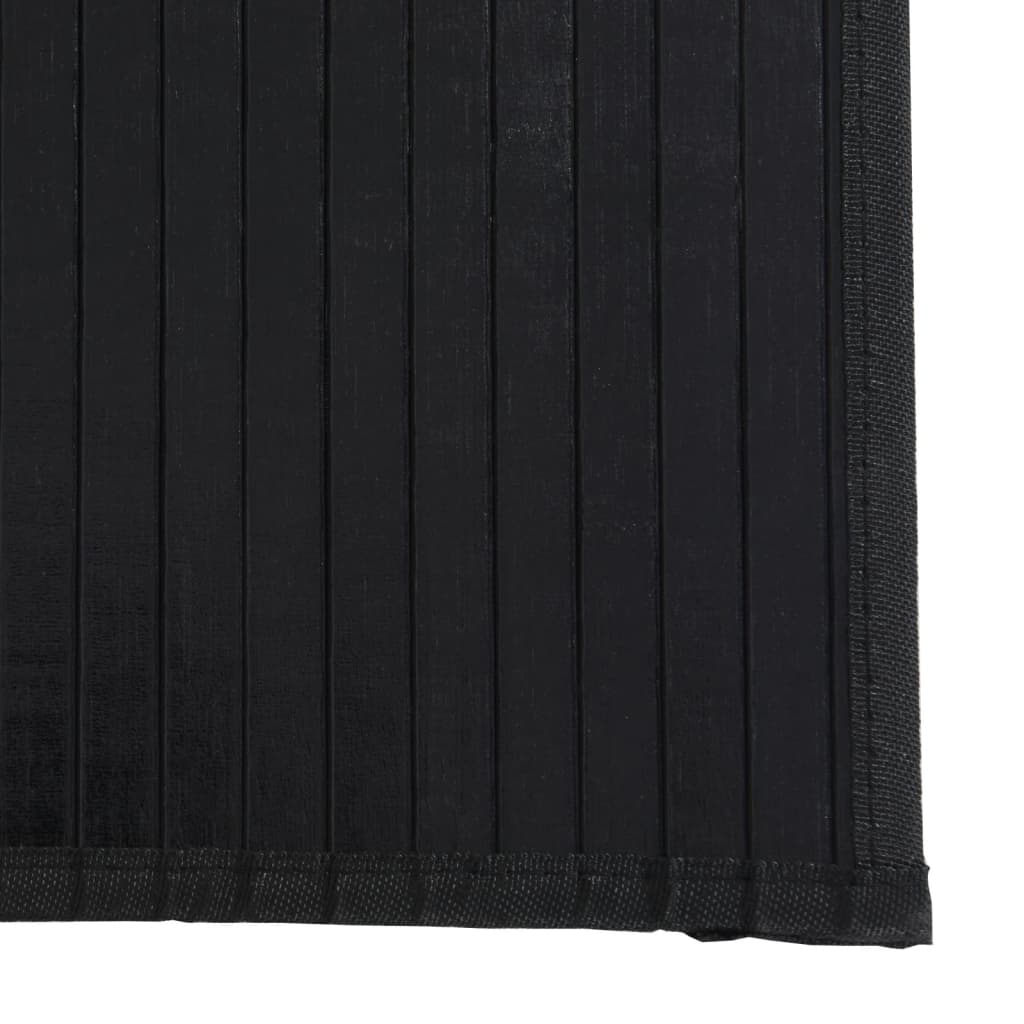 Carpet Rectangular Black 70x500 cm Bamboo