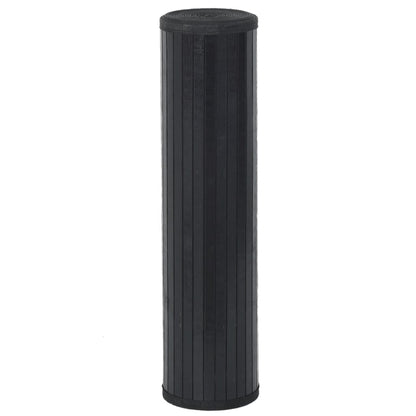 Teppich Rechteckig Schwarz 80x200 cm Bambus