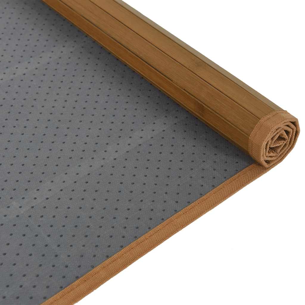 Teppich Rechteckig Braun 80x200 cm Bambus