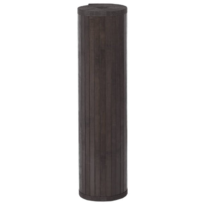 Teppich Rechteckig Dunkelbraun 80x200 cm Bambus