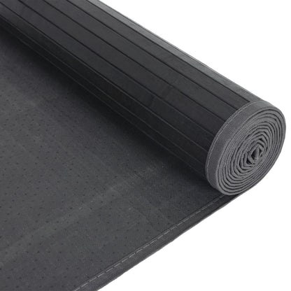 Teppich Rechteckig Grau 80x300 cm Bambus