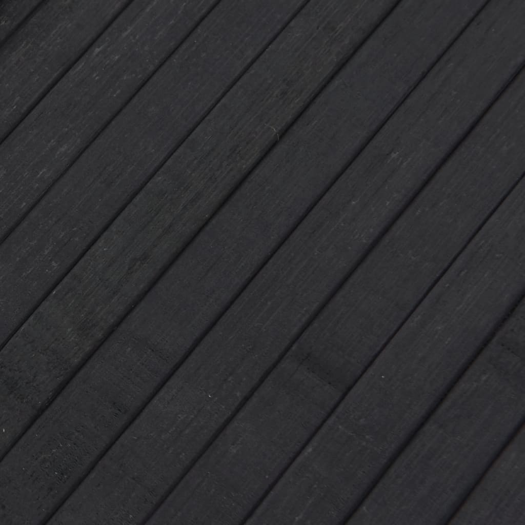 Teppich Rechteckig Grau 80x300 cm Bambus