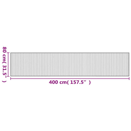 Teppich Rechteckig Braun 80x400 cm Bambus