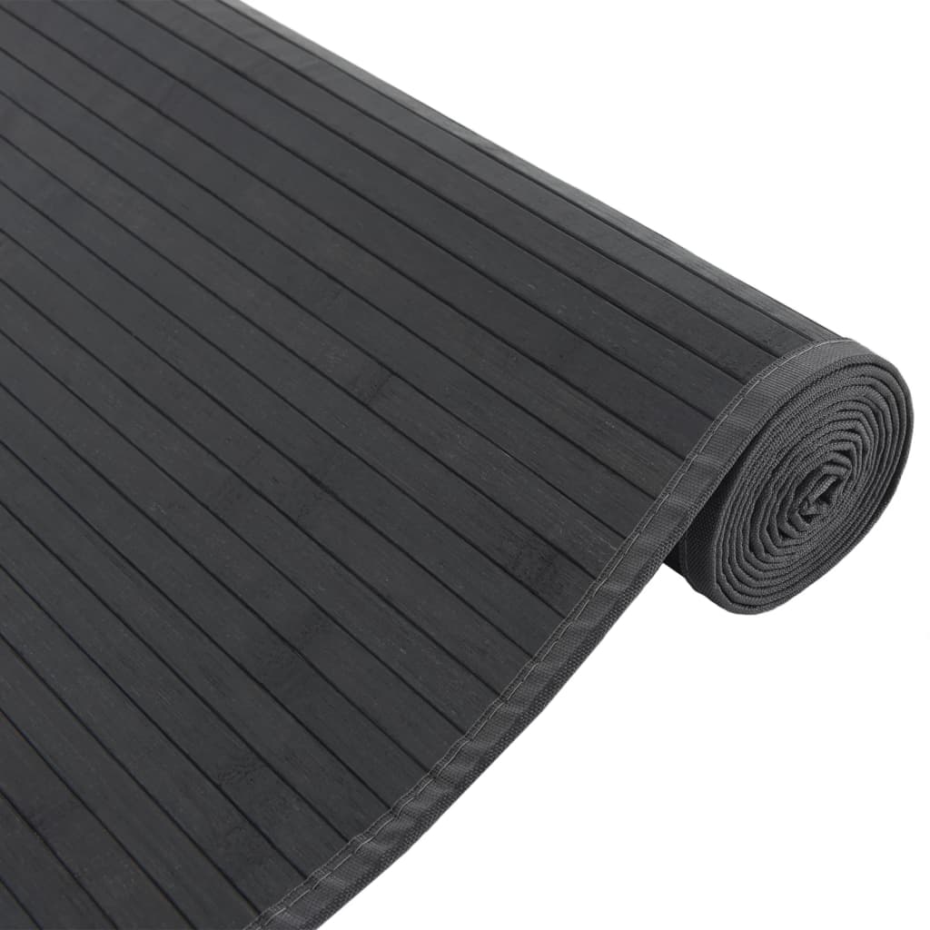 Carpet Rectangular Black 80x500 cm Bamboo