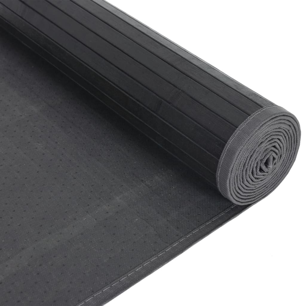 Carpet Rectangular Black 80x500 cm Bamboo