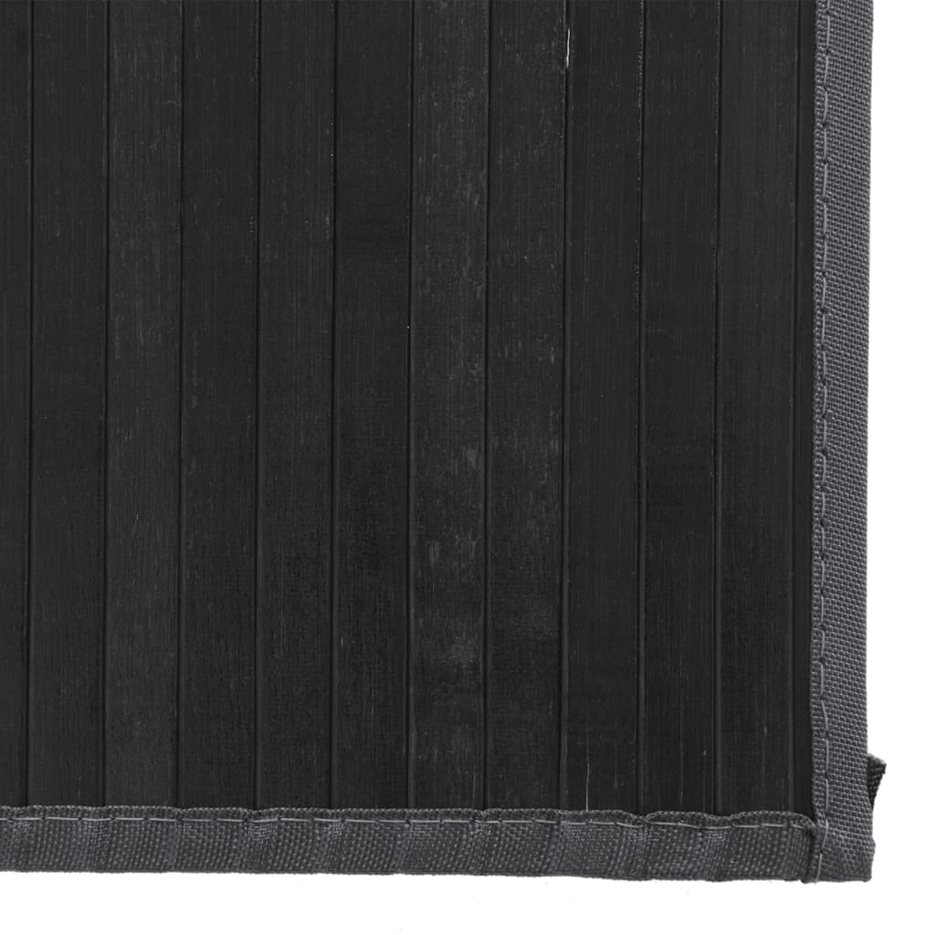 Carpet Rectangular Black 80x500 cm Bamboo