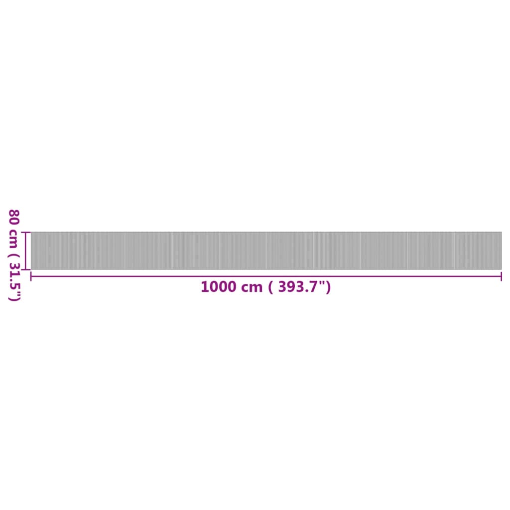 Carpet Rectangular Natural 80x1000 cm Bamboo