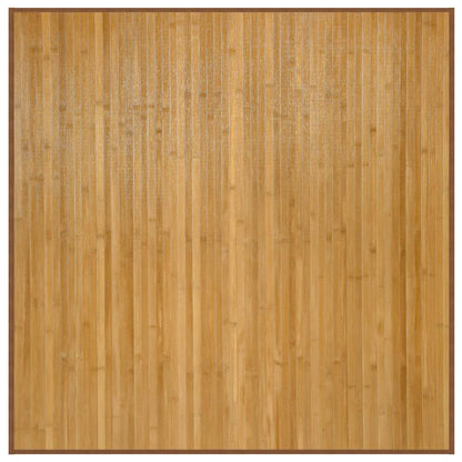 Teppich Quadratisch Natur 100x100 cm Bambus