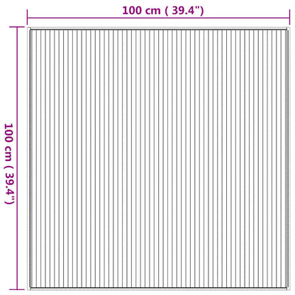 Teppich Quadratisch Natur 100x100 cm Bambus