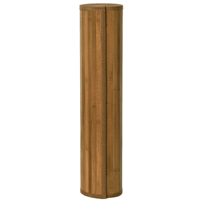 Teppich Quadratisch Braun 100x100 cm Bambus