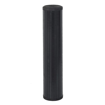 Teppich Rechteckig Schwarz 100x200 cm Bambus