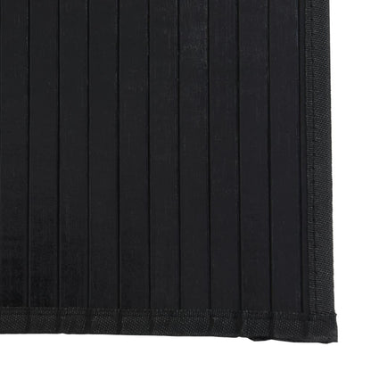 Teppich Rechteckig Schwarz 100x200 cm Bambus