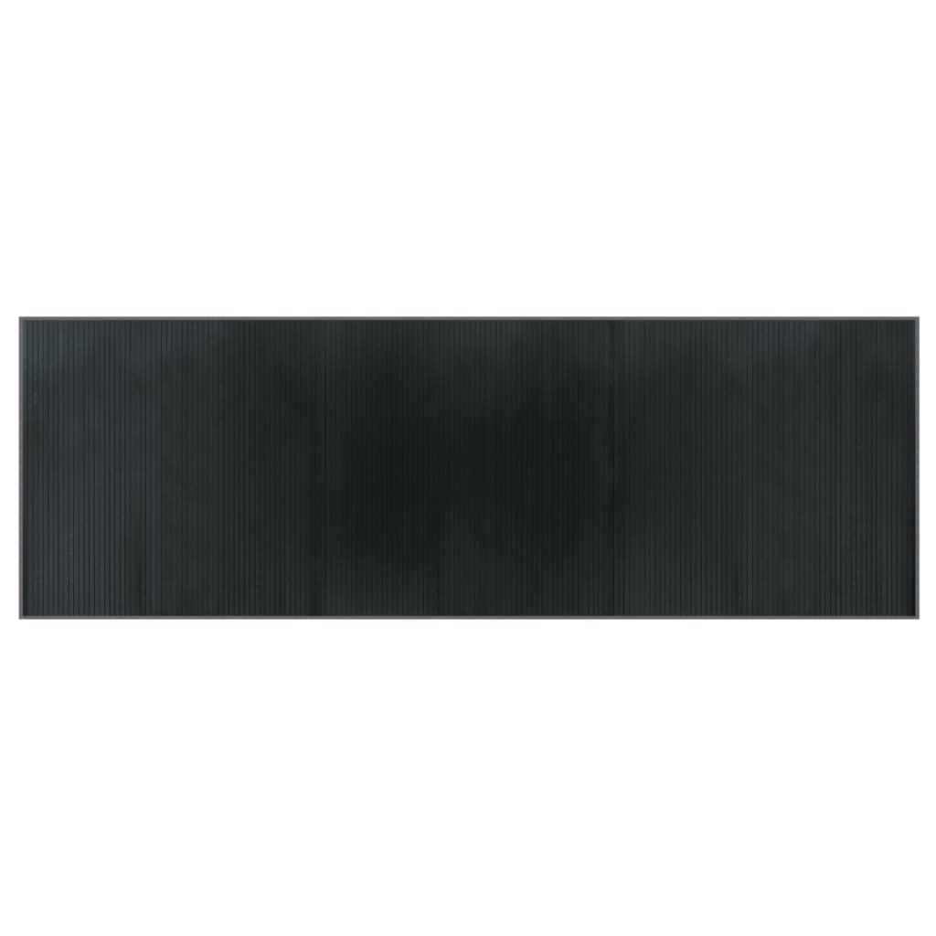 Tapis rectangulaire gris 100x300 cm Bambou