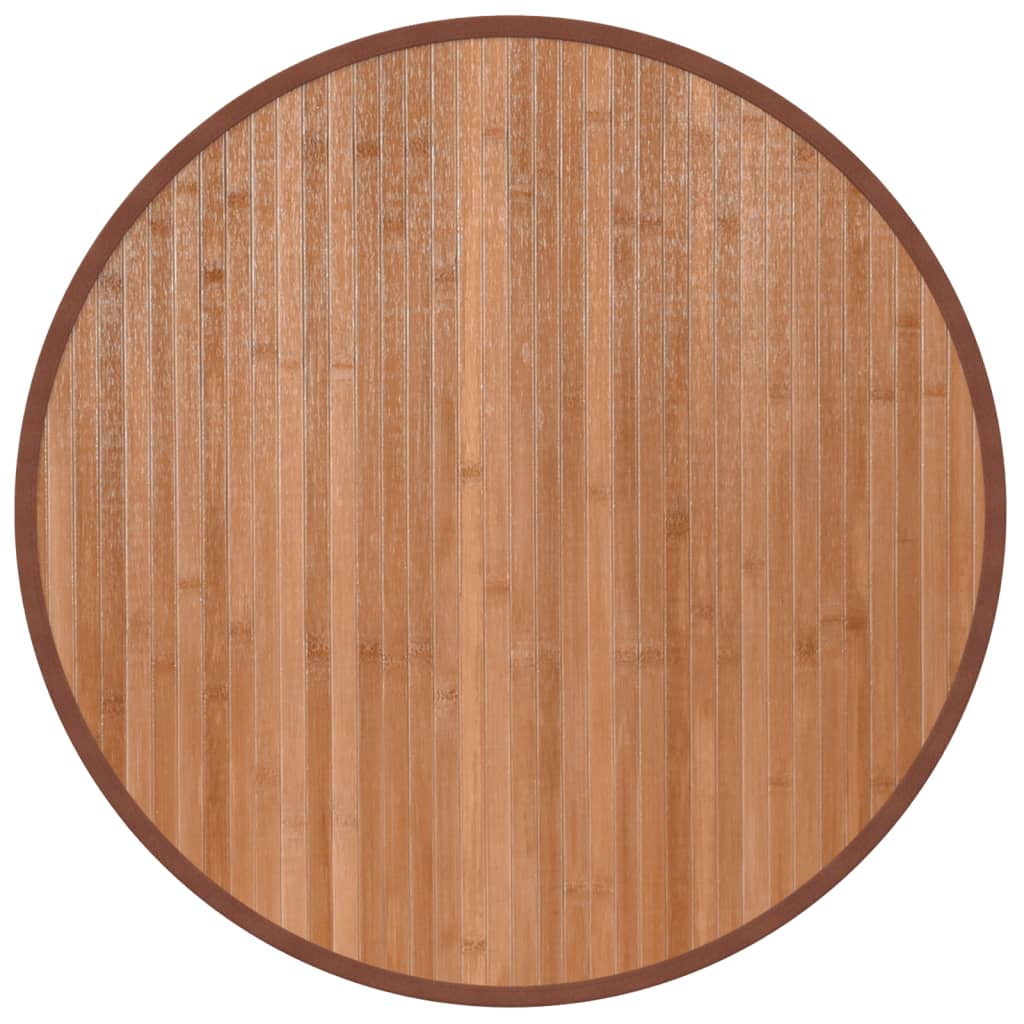 Teppich Rund Natur 60 cm Bambus