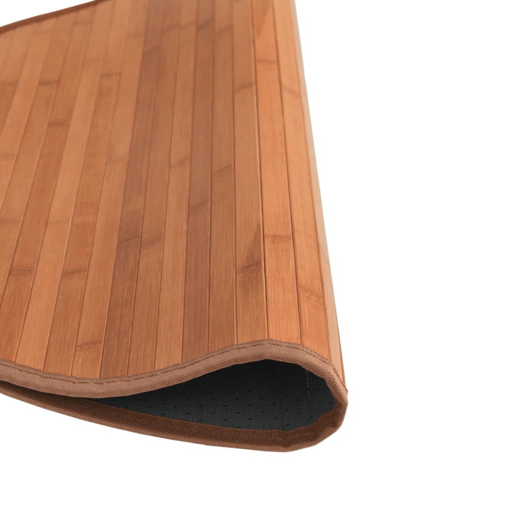 Teppich Rund Braun 60 cm Bambus
