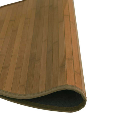 Teppich Rund Braun 60 cm Bambus