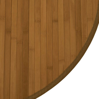 Teppich Rund Braun 60 cm Bambus
