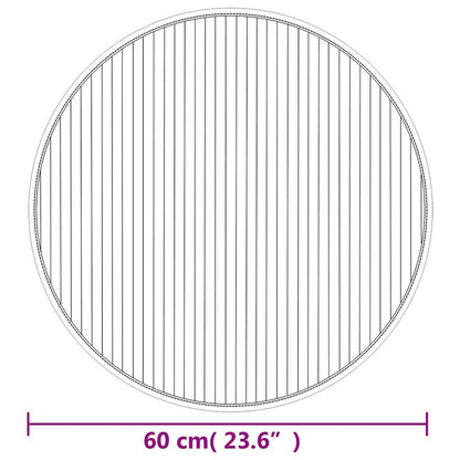 Teppich Rund Braun 60 cm Bambus
