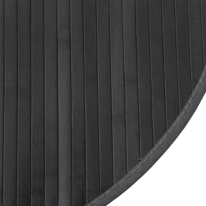 Teppich Rund Grau 60 cm Bambus