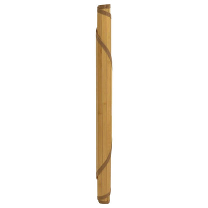 Teppich Rund Natur 80 cm Bambus