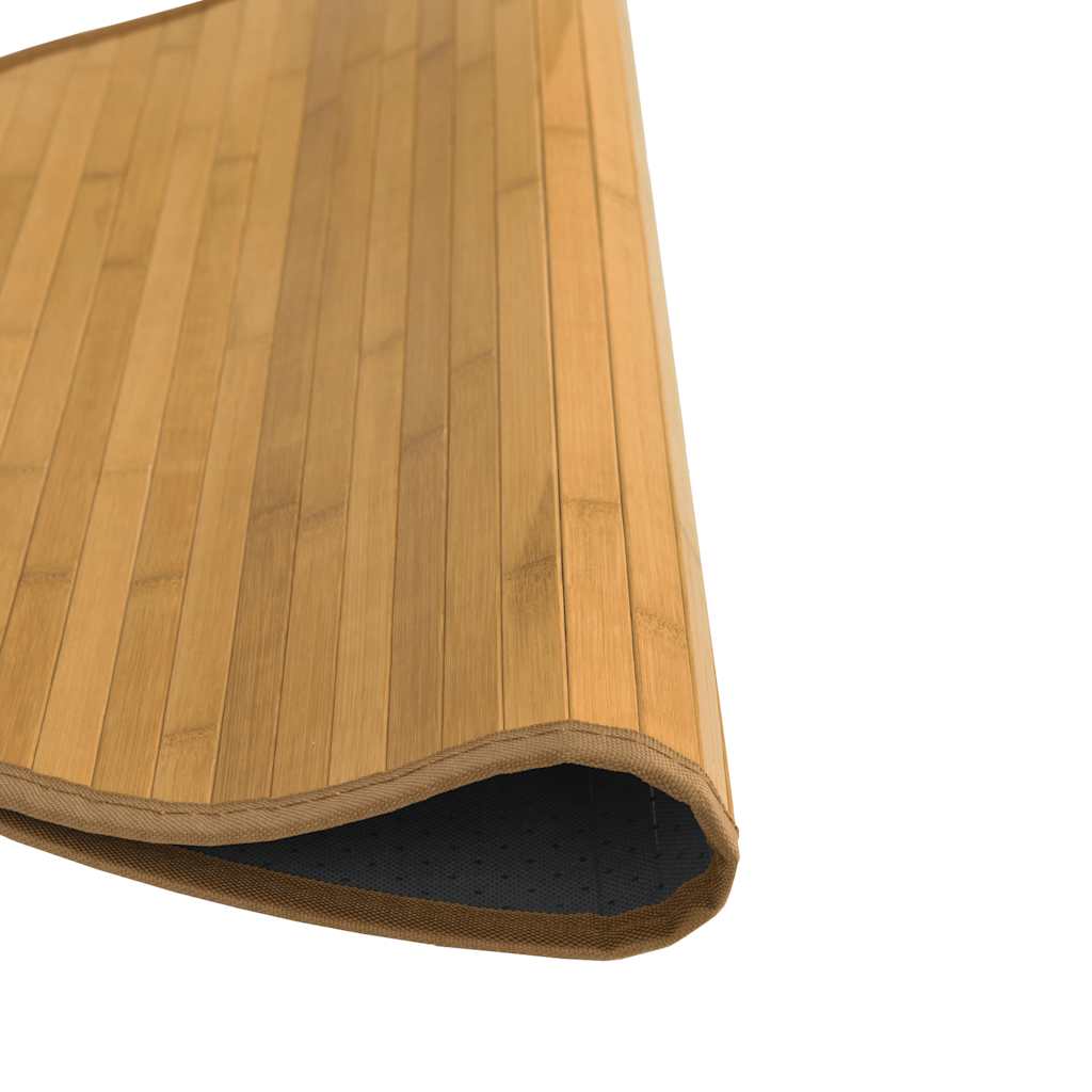Teppich Rund Natur 80 cm Bambus