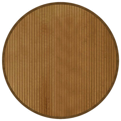 Teppich Rund Braun 80 cm Bambus