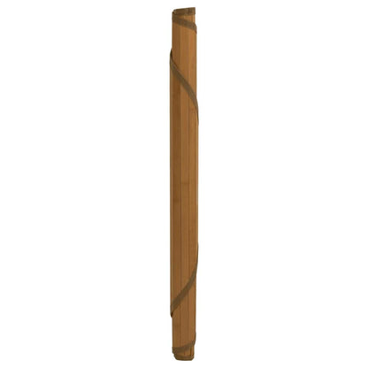 Teppich Rund Braun 80 cm Bambus