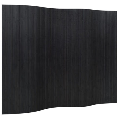 Paravent Schwarz Breite 250 cm Höhe 165 cm Bambus