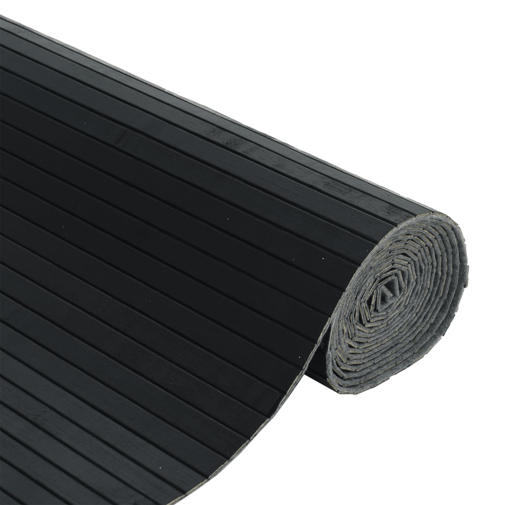 Paravent Schwarz Breite 250 cm Höhe 165 cm Bambus