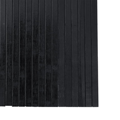 Paravent Schwarz Breite 250 cm Höhe 165 cm Bambus