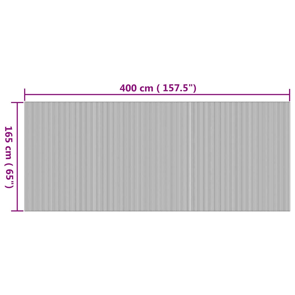 Paravent Natur Breite 400 cm Höhe 165 cm Bambus