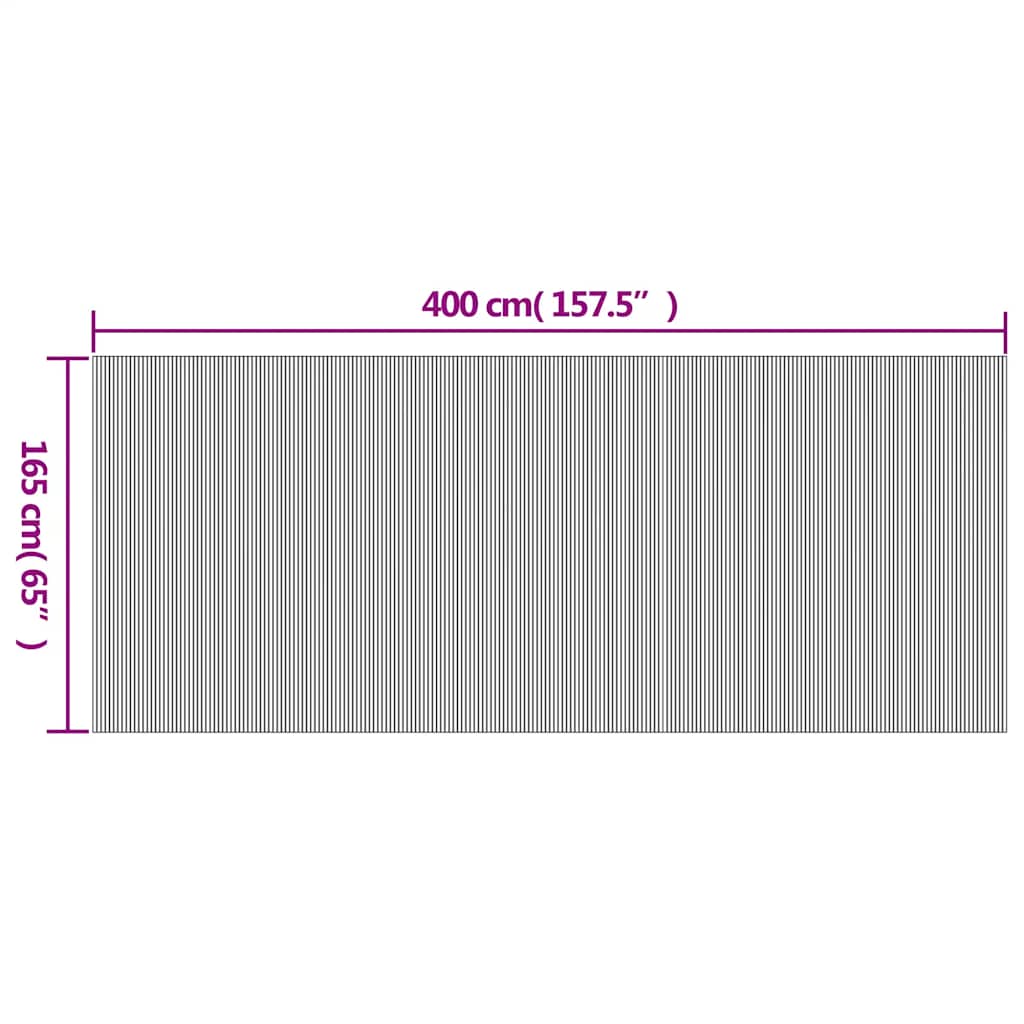 Paravent Braun Breite 400 cm Höhe 165 cm Bambus