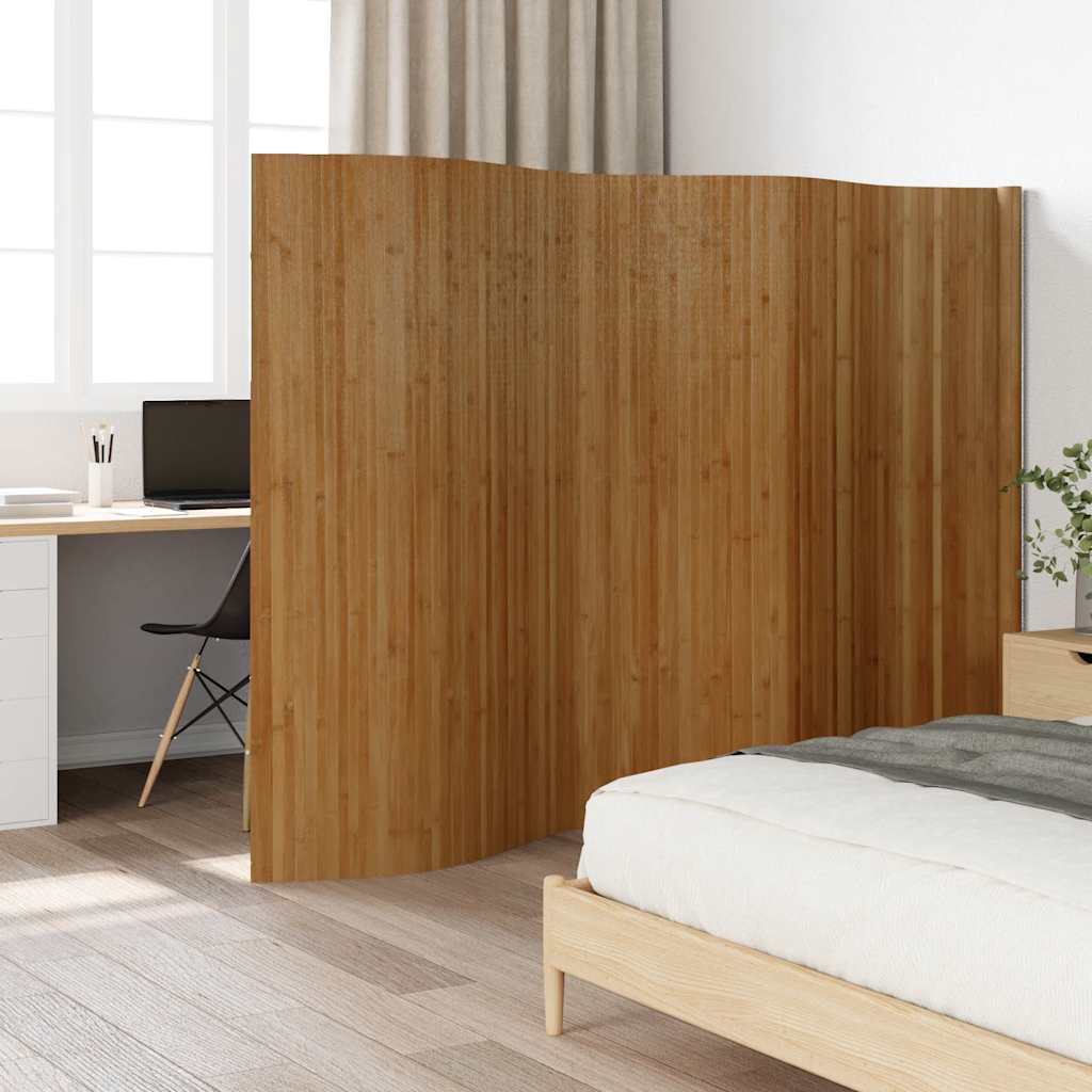 Paravent Braun Breite 400 cm Höhe 165 cm Bambus
