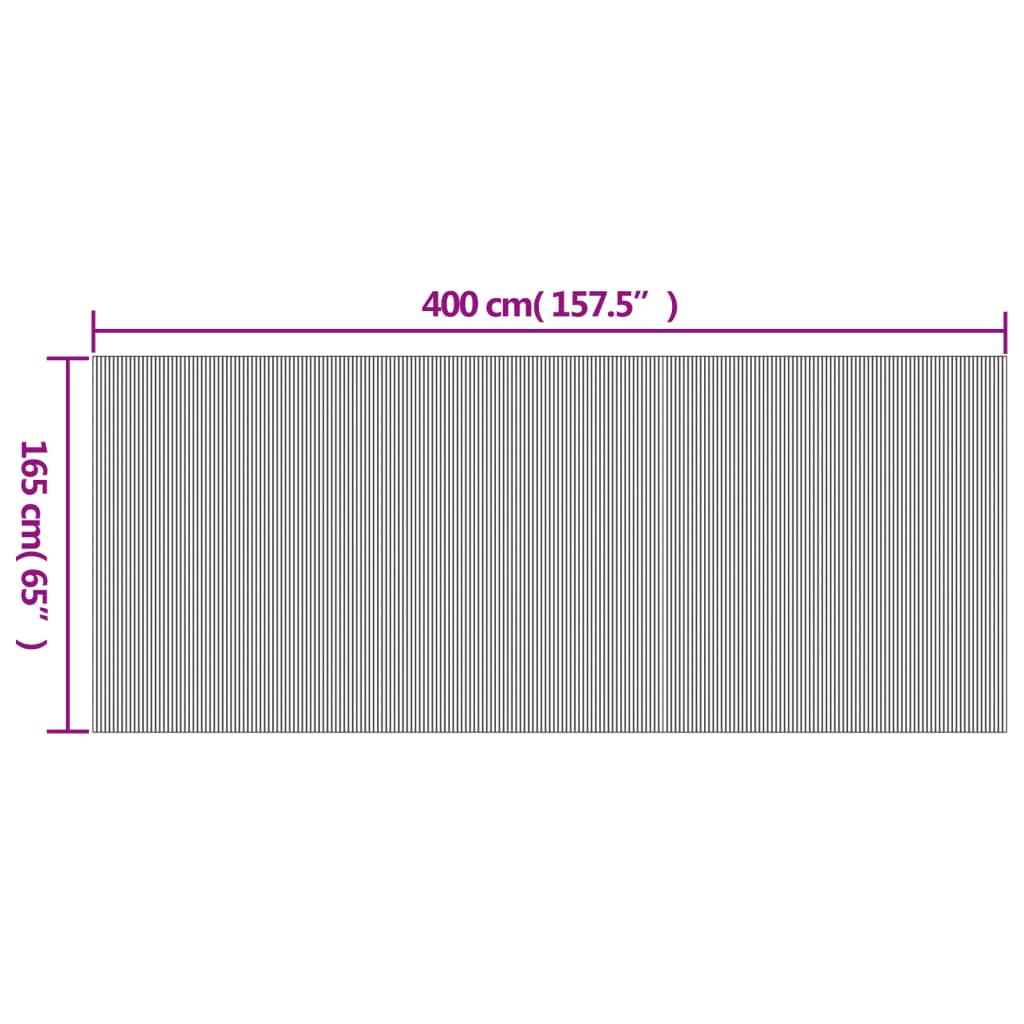 Paravent Hellnatur Breite 400 cm Höhe 165 cm Bambus