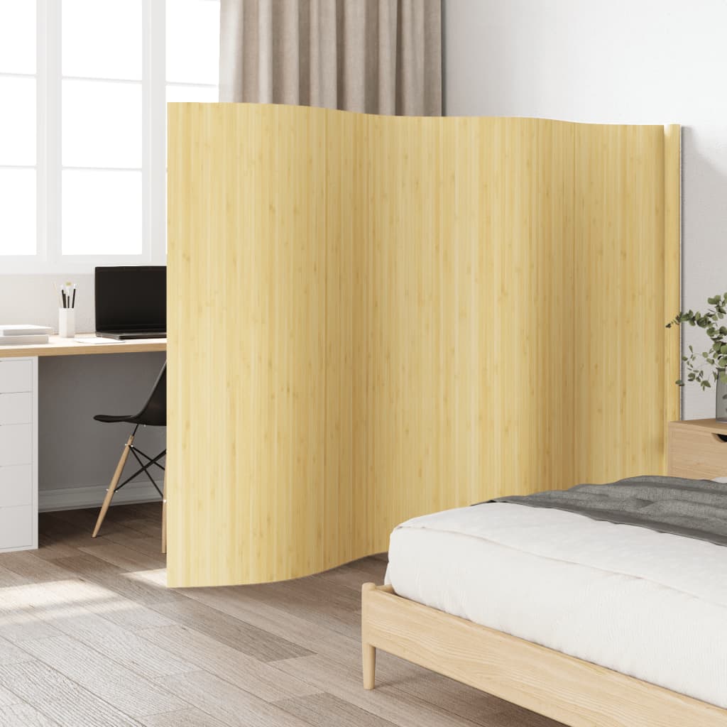 Paravent Hellnatur Breite 400 cm Höhe 165 cm Bambus