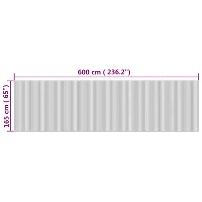 Paravent Natur Breite 600 cm Höhe 165 cm Bambus