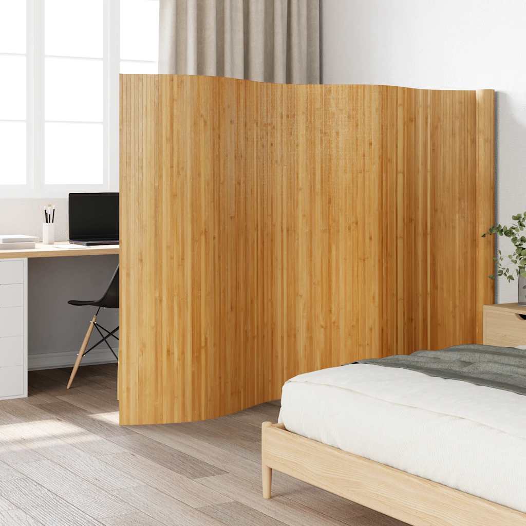 Paravent Natur Breite 600 cm Höhe 165 cm Bambus