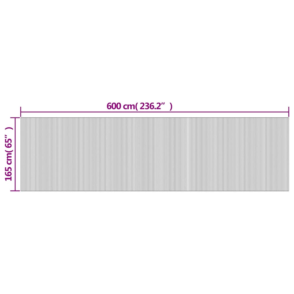 Paravent Braun Breite 600 cm Höhe 165 cm Bambus