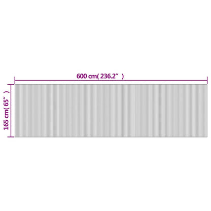 Paravent Braun Breite 600 cm Höhe 165 cm Bambus