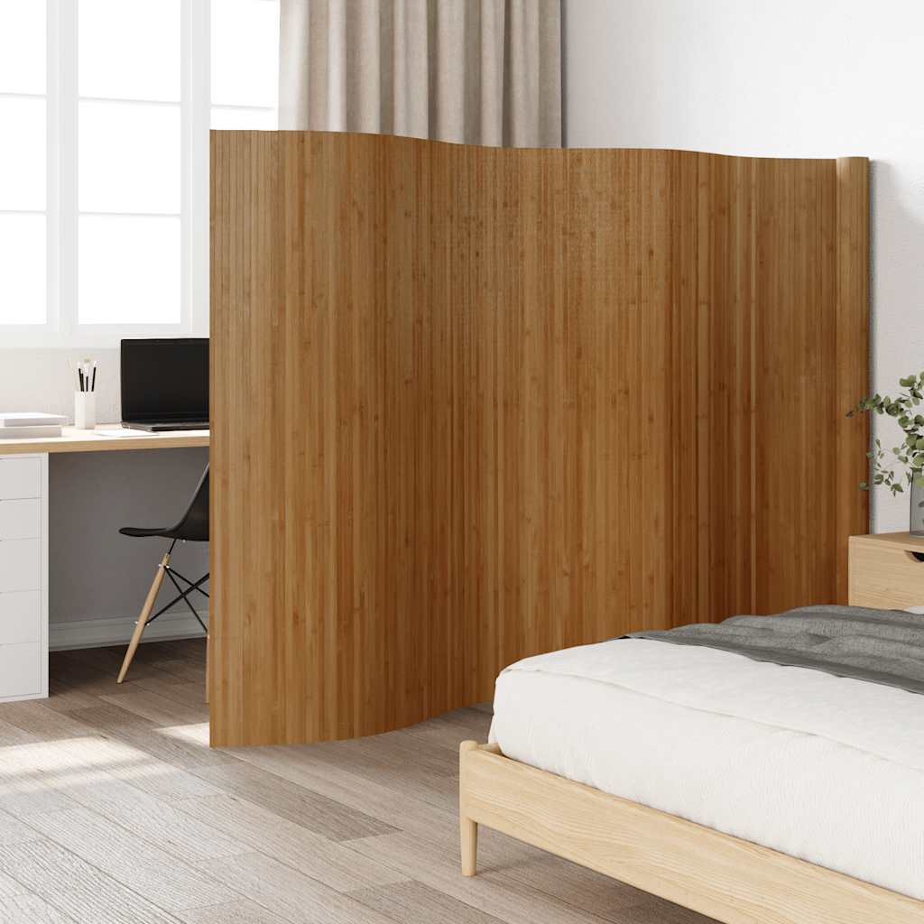Paravent Braun Breite 600 cm Höhe 165 cm Bambus