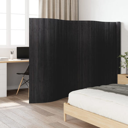 Paravent Grau Breite 600 cm Höhe 165 cm Bambus