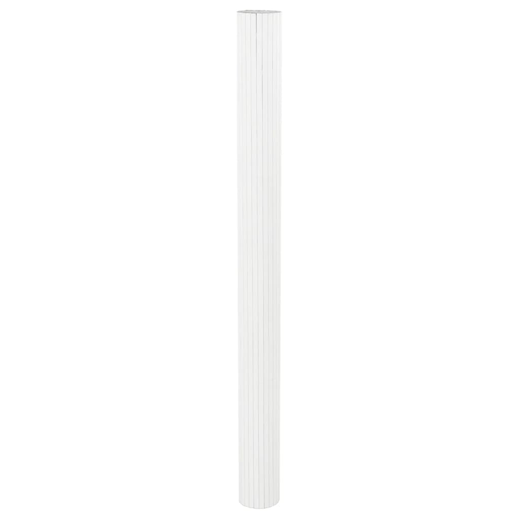 Paravent Weiß Breite 600 cm Höhe 165 cm Bambus