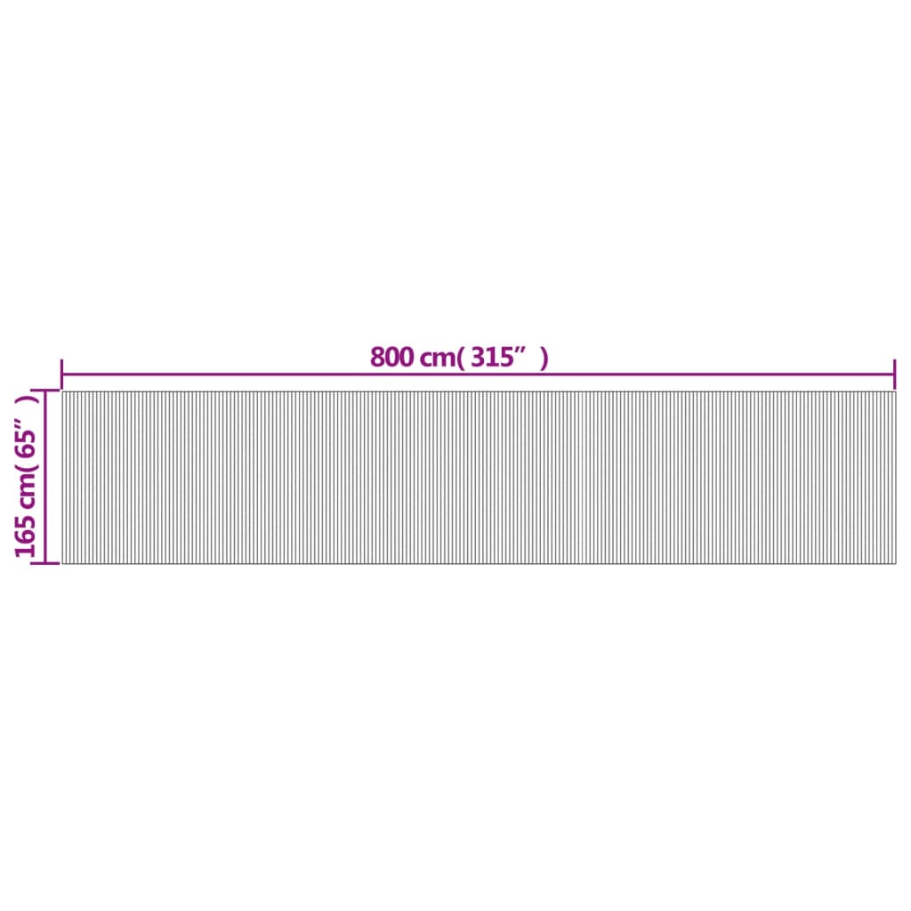 Paravent Schwarz Breite 800 cm Höhe 165 cm Bambus