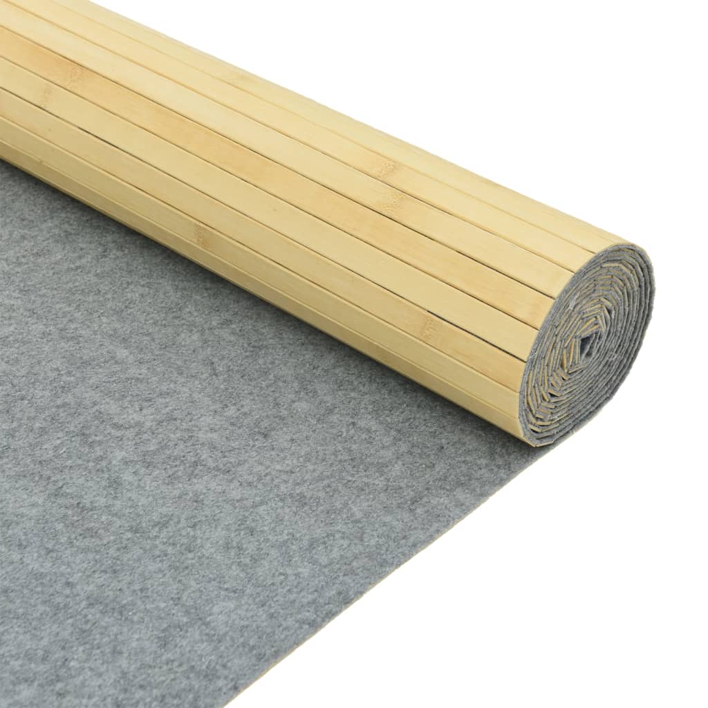Paravent Hell Natur Breite 800 cm Höhe 165 cm Bambus
