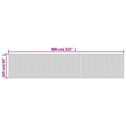 Paravent Hell Natur Breite 800 cm Höhe 165 cm Bambus